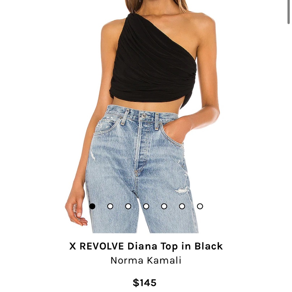 Norma kamali black Diana top